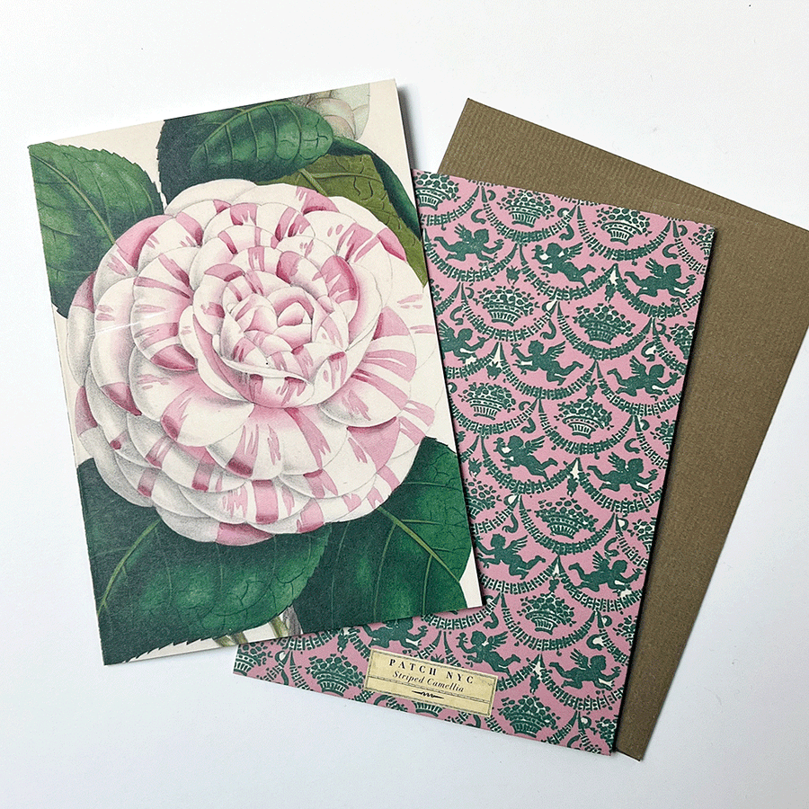 PATCH NYC Striped Camellia Notecard Set