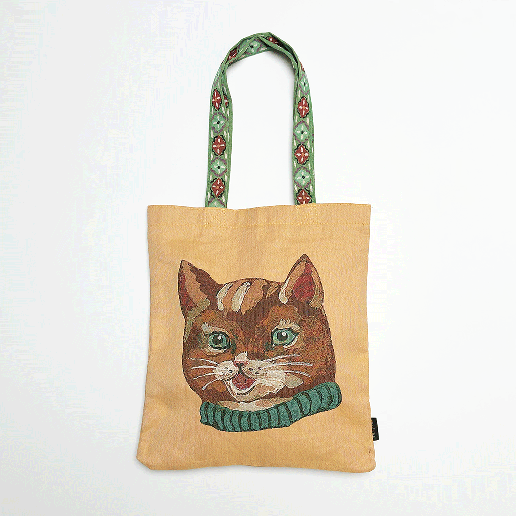 Cat and Wool Jute Bag