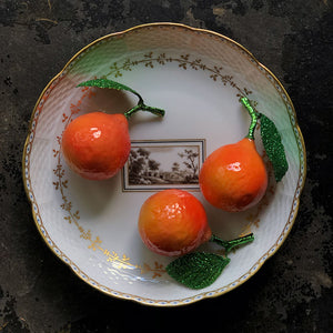 Clementine with Leaf Decorative Object