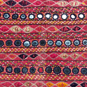 Vintage Embellished Textile Piece Made in India