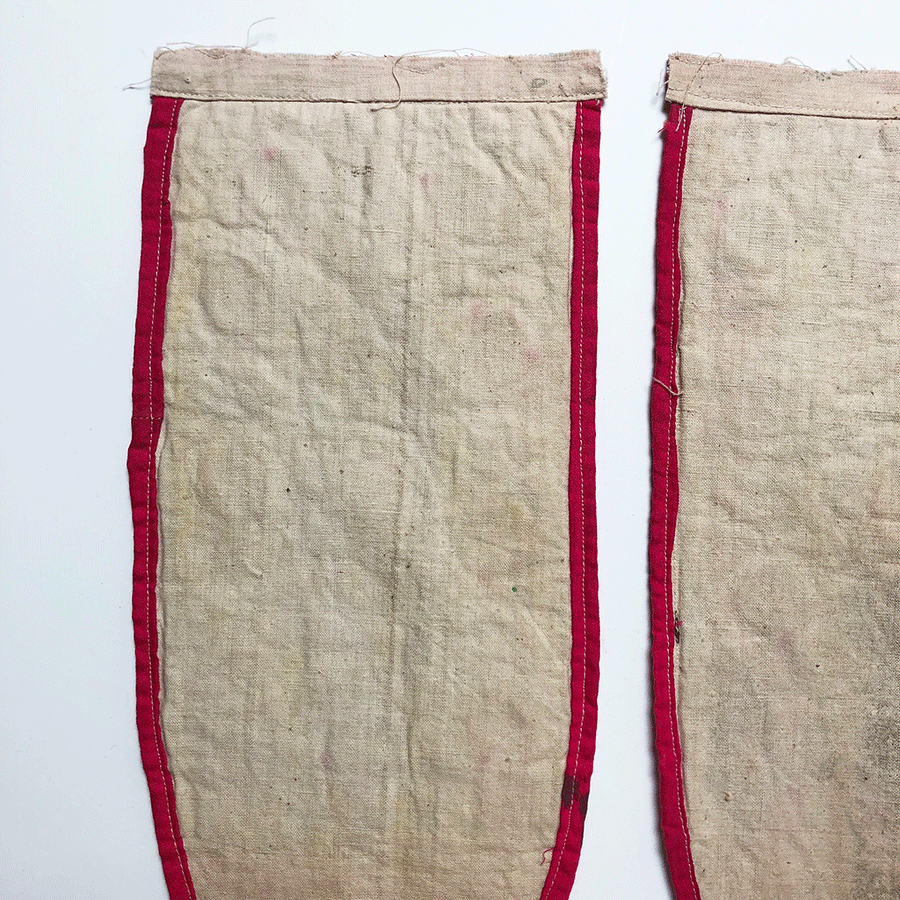 Pair of Vintage Embellished Textile Pieces Made in India