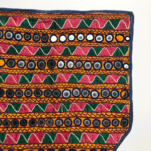 Vintage Embellished Textile Piece Made in India