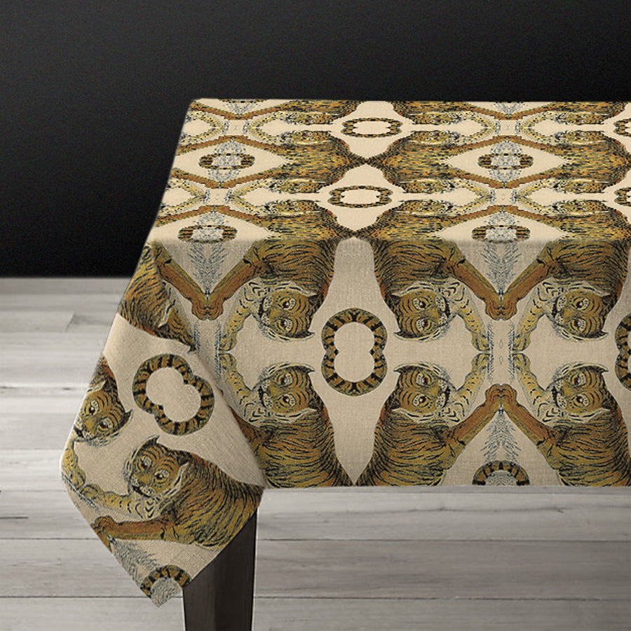 PATCH NYC Tiger Linen Tablecloth {AVLTCT}