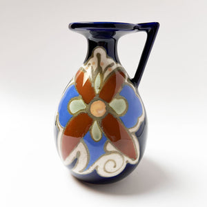 Vintage Deco Ceramic Single Handle Vase Made in Japan