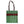 Italian Pleated Tote Bag: Green Plaid