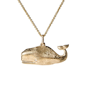 Large Whale Charm with Diamond Eye {PMF007x}