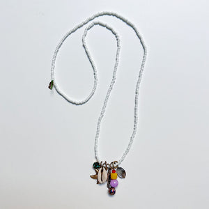 Collage Necklace: White